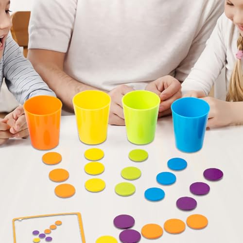 Tasses d'empilement arc-en-ciel pour la classification de couleur - 3