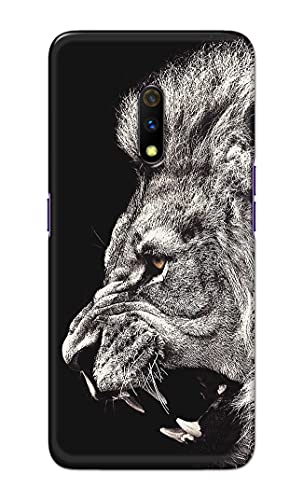 Image of Roaring Lion Hard Back Case Cover for Realme X /Oppo K3, RMX1901 Back Cover -(J5) VNS2225