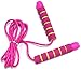Adjustable Soft Skipping Rope with Skin-friendly Foam Handles for Kids, Children, Students and Adults - Orange & Green