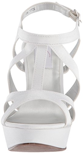 Dyeables Womens Queenie Heeled Sandal, White, 7.5 Us #TOP1