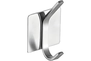 Stylish Sturdy Adhesive Wall Hooks: Heavy Duty Command Hooks for Damage-Free Organization