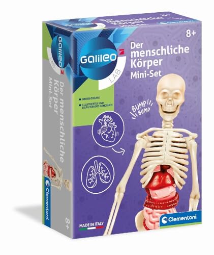 Clementoni Galileo Lab Der menschliche Körper Mini-Set - Spielzeug zum Verstehen von Anatomie mit Organen & Skelett - Experimentierkasten für Kinder ab 8 Jahren von Clementoni 69489