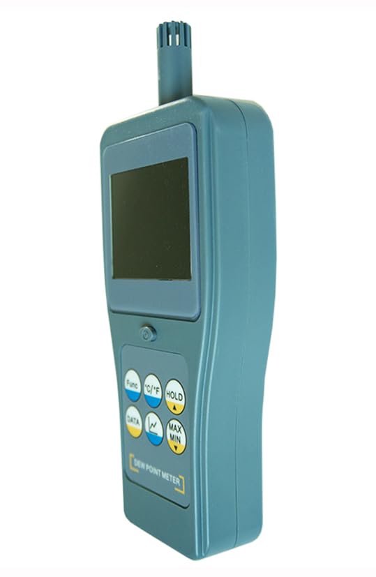 Dewpoint Analyzer Dew Point Meter with Resolution 0.01 99 Groups Data Storage Measure Ambient Temperature,Dew Point Temperature,Wet Bulb Temperature,Relative Humidity,Absolute Humidity,PPMv