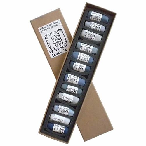 FineArtStore Diane Townsend Handmade Soft Pastel Sets - Smokey Blues Set of 12 Pastels