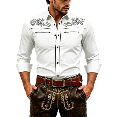 Camisa occidental vintage ideal para fiestas temáticas y disfraces de carnaval masculinos