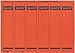 Produktbild LEITZ Ordnerrücken-Etikett, 39 x 192 mm, kurz, schmal, rot, Sie erhalten 1 Packung, Packungsinhalt: 150 Stück