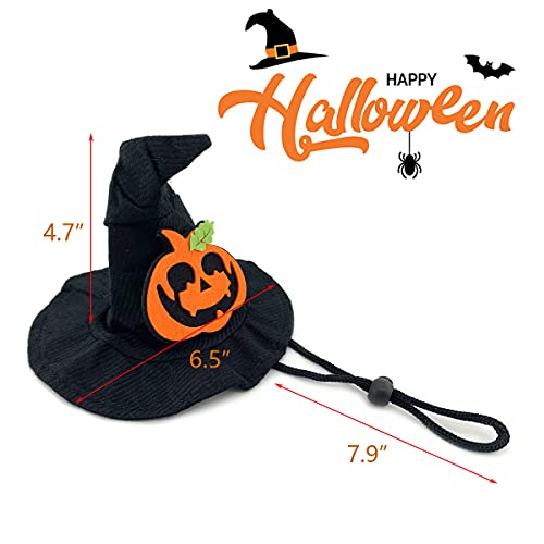Vehomy Dog Halloween Costume - Dog Cat Pumpkin Witch Hat Dog Halloween Bandana Triangle Scarf With Halloween Pumpkin Patterns Pet Tutu Skirt Pet Halloween Costume For Cats Small Medium Dogs 3Pcs #TOP4