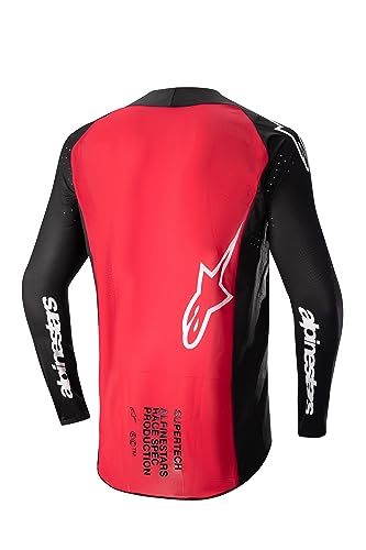 Alpinestars 3763224-1323-S: Supertech Ward Jersey Preto/Vermelho Berry Sm
