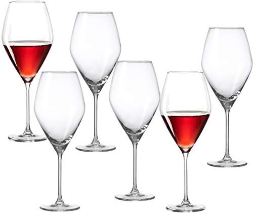 Ritzenhoff & Breker Rotweingläser-Set Salsa, 6-teilig, je 470 ml, Glas, Rot