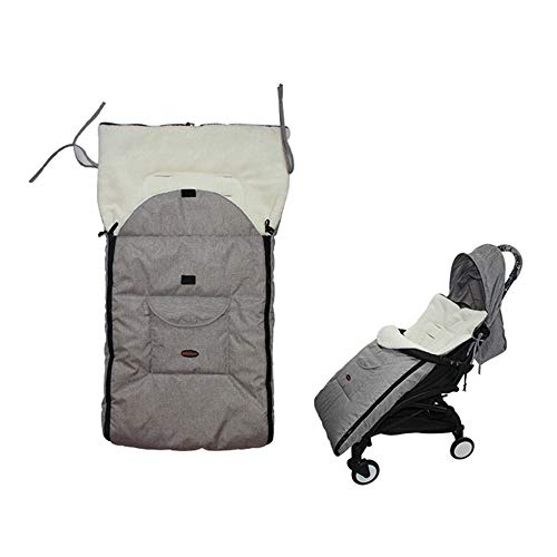 Sac de Couchage bébé Accessoires de Poussette Chancelière Couvre-Pied Universel (Gris) Cover