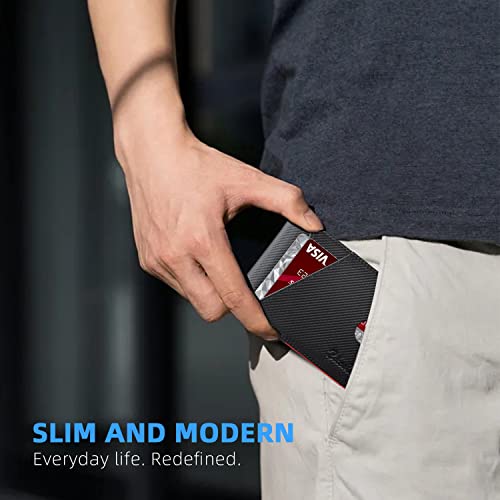 Image of Zitahli Slim Wallet for Men,RFID Blocking Leather Bifold with Money Clip | Minimalist Front Pocket Design, Holds 12 Cards, RFID Protection, Gifts for Men on Birthdays, Father's Day, and Christmas