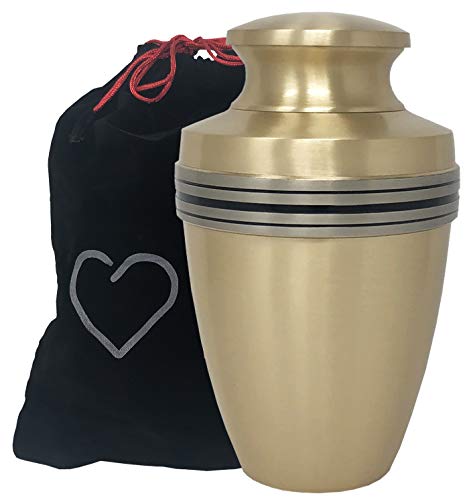 Image of Revere Bronze Adult Urn - Bronze Cremation Urn - Metal Cremation Urn with Modern Accents