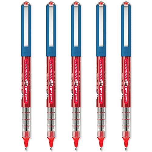 Stylo roller uni-ball Eye Ocean Care UB-157ROP encre rouge fine pour dessin et coloriage