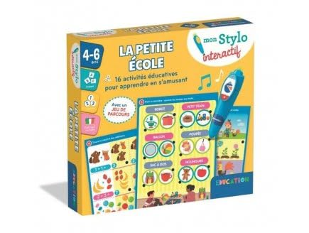 cavernedesjouets Petite Ecole Maternelle 4-6 Ans, 16 activites avec Stylo interactif - Mots, Chiffres, additions - Electro Quiz - Set Jeu educatif et Carte