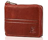 MATADOR Herren Leder Geldbörse TüV geprüfter RFID & NFC Schutz Antik Vintage Braun