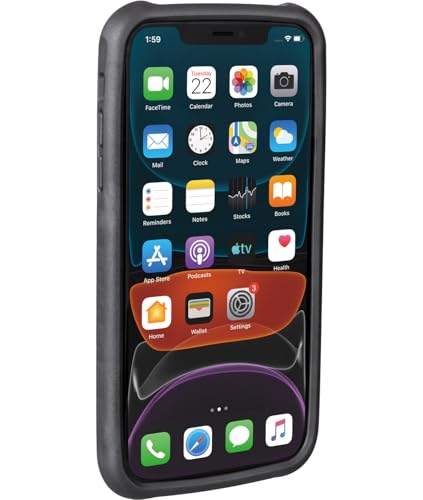 Topeak Ridecase para iPhone 11 con soporte de aluminio mecanizado negro