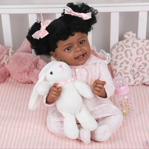 Muñeca Realista Reborn Bebé Niña 18 Pulgadas Cuerpo Suave miniatura 3