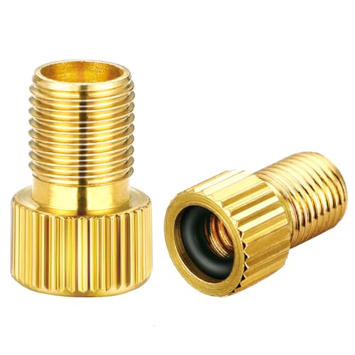 Bike Presta Valve Adapter,Inflate Tire Adapter,Convert Presta to Schrader,French/UK to ...
