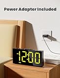 LIORQUE Digital Alarm Clocks for Bedrooms, Digital Clock with RGB LED Display, 5 Level Brightness, Dual Alarm, Snooze, DST, Alarm Clocks Bedside Mains Powered - Image 9