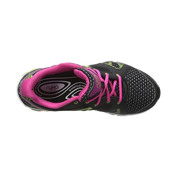 Ryka Women's Vida RZX Cross-Training Shoe, Black/Ryka Pink/Lime Blaze, 8.5 M US