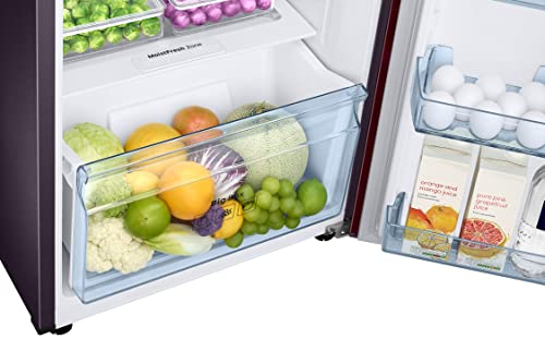 Image of Samsung 236L 2 Star Inverter Frost-Free Convertible 3 In 1 Double Door Refrigerator Appliance (RT28C3732HT /HL,Hydrangea Plum)
