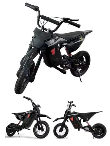 Rexhan Kids Ride On Motorcycle, Electric Motorcycle, Kids Motorbike, 300W Motor, 3 Speed Modes,15 KM Range, 12'' Rubber Tyres, 15 MPH Speed, Lights, Bluetooth, Throttle, Drum Brake, 36v 4ah Battery