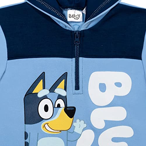 Bluey Toddler Boys Fleece Half Zip Hoodie 4T Blue #TOP3