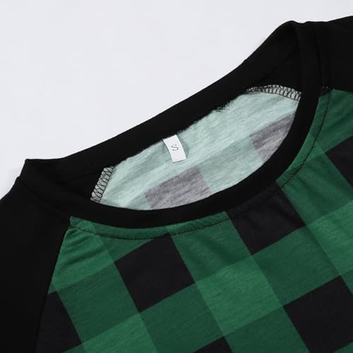 Ensemble homme imprimé à carreaux décontracté couleur vert