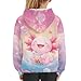 Zengppxfd Milk Axolotl Hoodies for Girls 8-10 Kawaii Kids Fashion Sweatshirts Long Sleeve Comfy Pullover Tops Casual Loose Outwear Coat with Pockets Teen Girls Trendy Clothes Fall Winter Outfits