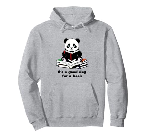 Oso Panda Lectura Libros, Lector Sudadera con Capucha