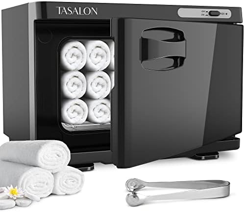 TASALON Professional Hot Towel Warmer Cabinet, 8L Middle Capacity, Use for Facial Spa, Hair Beauty, Salon Equipment and Home, Perfect Temperature for Towel Warmer, Fits up to 24 Small Towels - Black