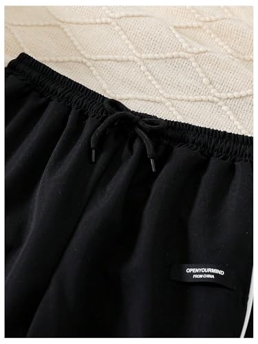 GORGLITTER Boy's Cargo Pants Joggers Star Graphic Print Baggy Pant Drawstring Waist Straight Leg Pants3