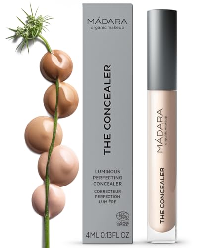 MÁDARA Organic Skincare | The Concealer #15 VANILLA - 4ml, lunga durata, finitura Dewy, con acido ialuronico e minerali intelligenti, Vegan, certificato Ecocert, imballaggio riciclabile