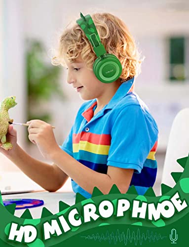 Simjar Dinosaur Kids Headphones With Microphone For School thumb #1