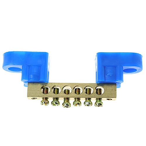 Meetoot 5Pcs Brass Wire Screw Terminal Block Xp0609C 6 Holes Terminal Bus Bar #TOP1