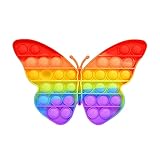 muskmelon Simple Dimple Barato Pop IT Fidget Toy Juguete Sensorial Antiestres con Burbuja Silicona Sensorial Fidget Juguete Push Pop Bubble para Niños Adultos Relajarse (Mariposa)