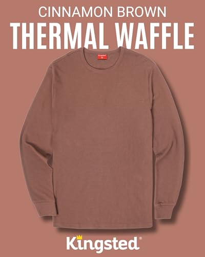 Kingsted Waffle Shirts for Men - Royally Comfortable & Super Soft Long Sleeve Base Layer - Classic Fit Men's Thermal Shirts2