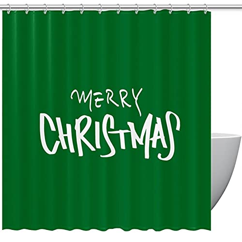 Rideau de douche imperméable Merry Christmas pour éviter les projections