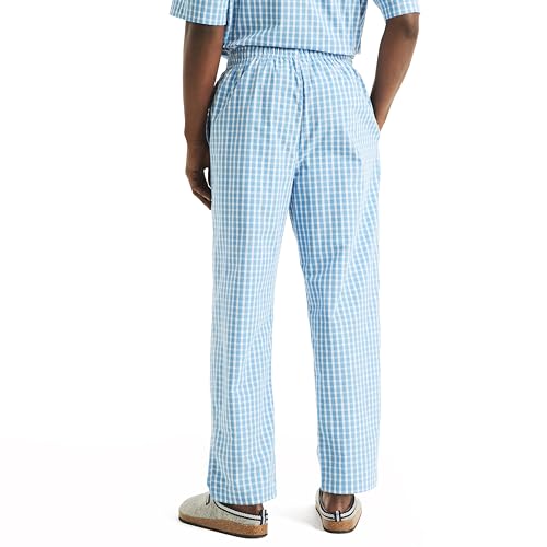 Image of Nautica Men's Nautica Sustainably Crafted Plaid Poplin Sleep Pant