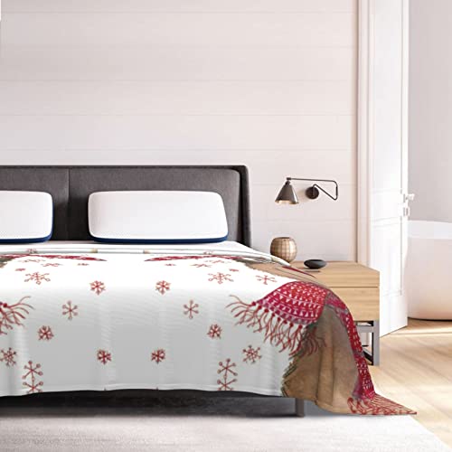 Couverture de lit douce double couche au motif élan imprimé haute définition - 8