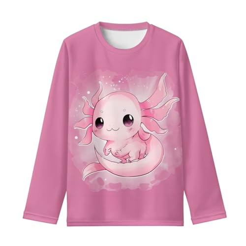 Image of Girls Long Sleeve Shirts Casual Crewneck Soft T-shirts for Girls 3-16 Years Old
