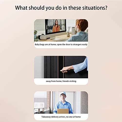SUDNJIALQ Campainha de áudio Campainhas sem fio Operação por bateria Visual Ring Suprimentos domésti