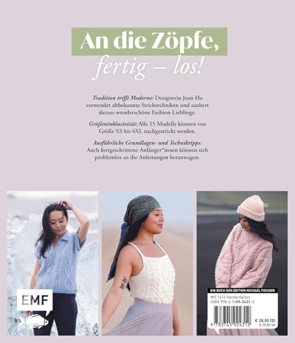 Moderne Zopfmuster stricken: Pullover, Tops, Cardigans, Pullunder und mehr in den Größen XS–6XL stricken