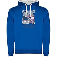 K KRUSKIS - Sudadera Motociclismo Die Hard Unisex - S, Azul Royal