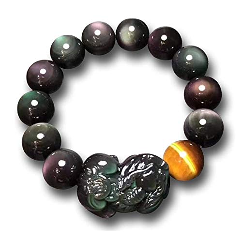 Bracelet En Obsidienne Dorée, Perles De Pierre Naturelle Noire, Accessoires De Bijoux De Main De