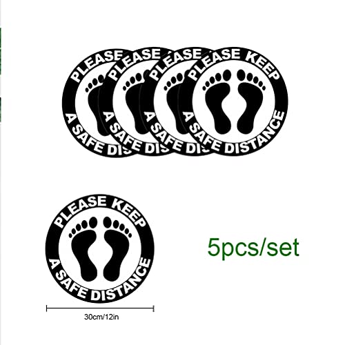 Cabilock 5 vellen preventie stickers decor houden afstand sticker zelfklevende ronde sticker voor school winkelcentrum… - Image 6