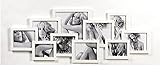  PORTAFOTO MULTIPLO X 10 FOTO BIANCO IN LEGNO LACCATO