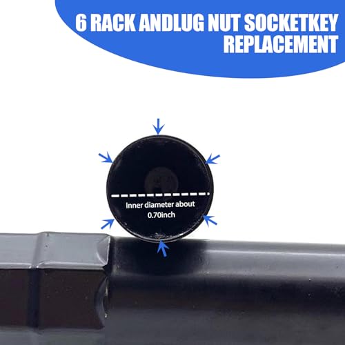 Image of 1 PC Car 6 Slot Modification Nut Wheel Hub Anti-Theft Screw, 6 Point Spline Drive Tuner Replacement Socket Adapte, Spline Lug Nut Key Tool Disassemble Tool, Suitable for Most Cars (Black)