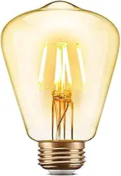 Lâmpada Filamento LED ST64 4W 2200K Elgin Bivolt Ambar Luz Amarela Quente - Vintage, Retrô, Decoração