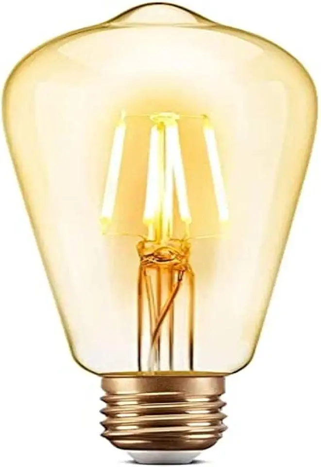 Lâmpada Filamento LED ST64 4W 2200K Elgin Bivolt Ambar Luz Amarela Quente - Vintage, Retrô, Decoração
